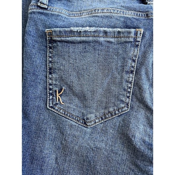 Kut From The Kloth Womens Jeans Size 2 Blue Carlo Ankle Skinny Raw Hem Mid Rise - Picture 6 of 16